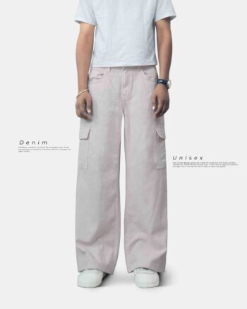 Light Pink Unisex Cargo Baggy