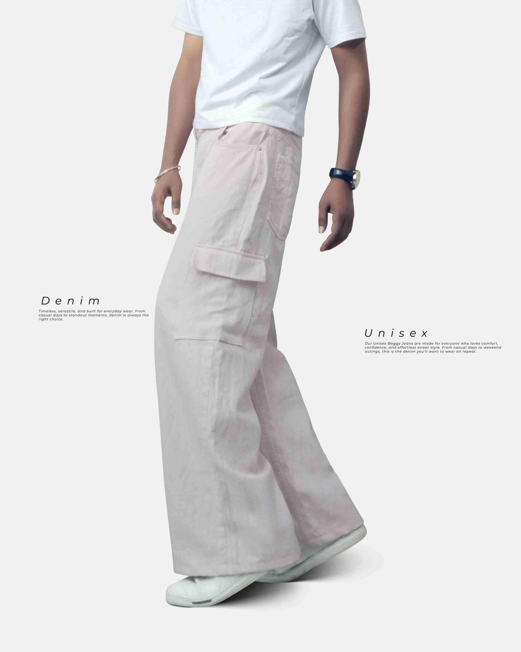 light pink color baggy unisex 2