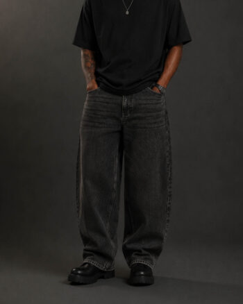 Unisex dark ash balloon fit baggy | Street style